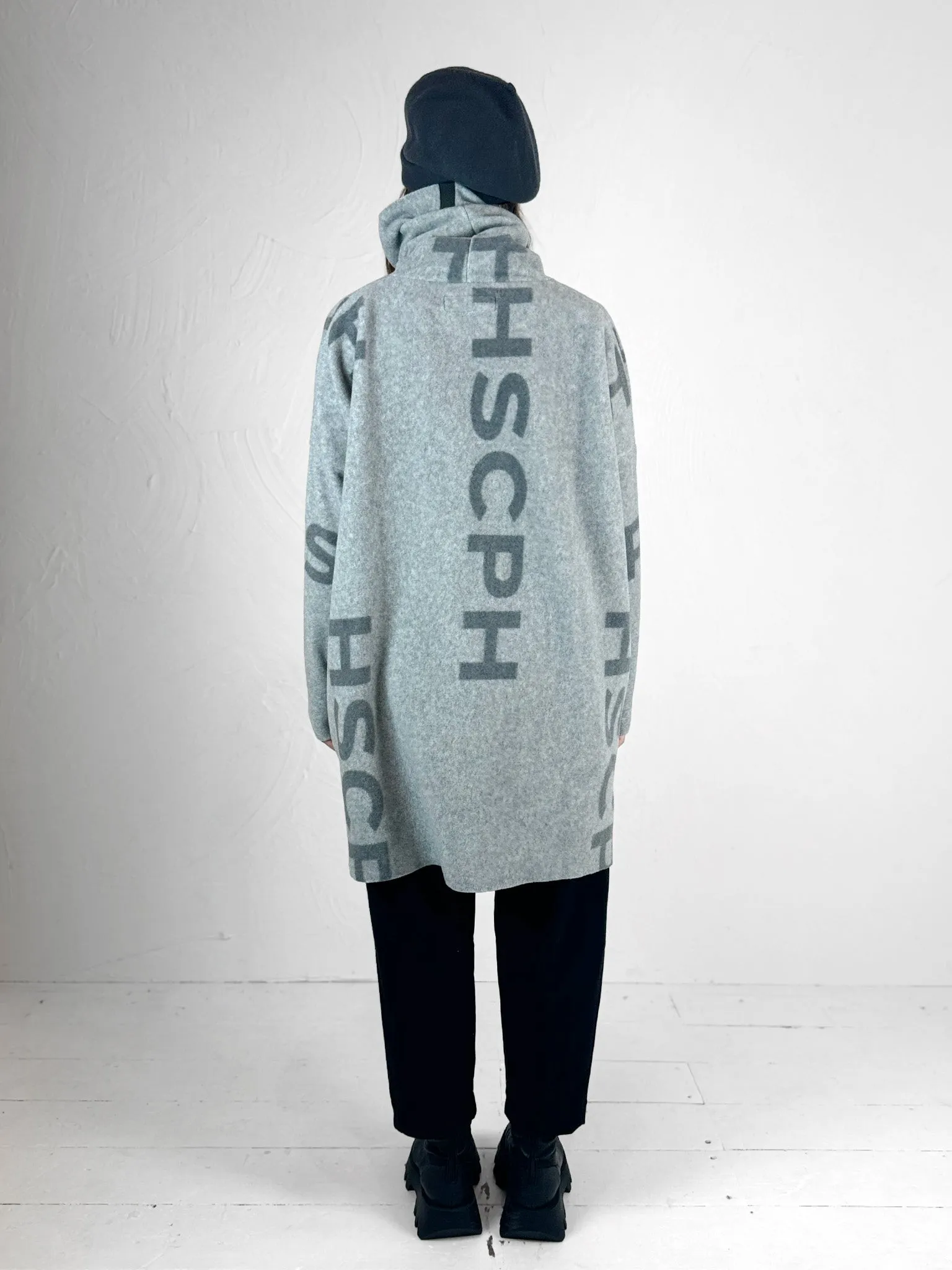 Fleece Turtleneck Tunic with Text