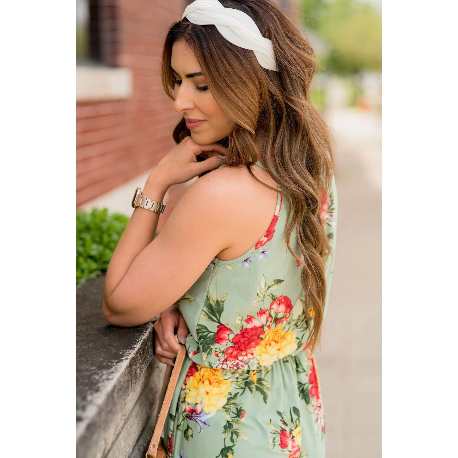 Floral Tie Waist Jumpsuit