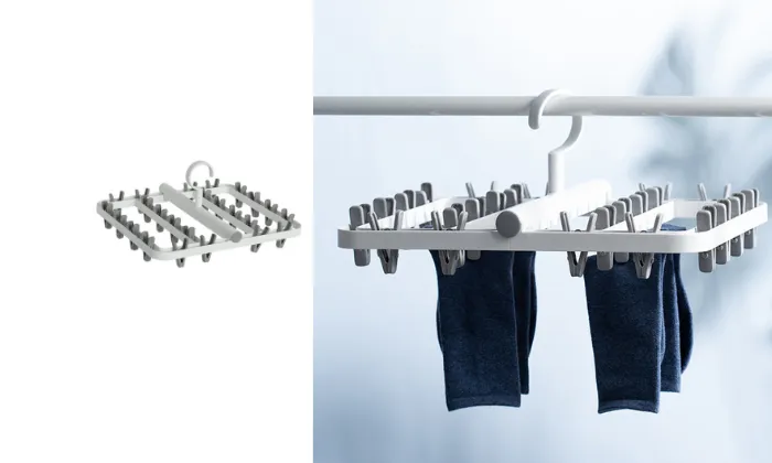 Foldable Multifunctional Household Drying Clip Hanger