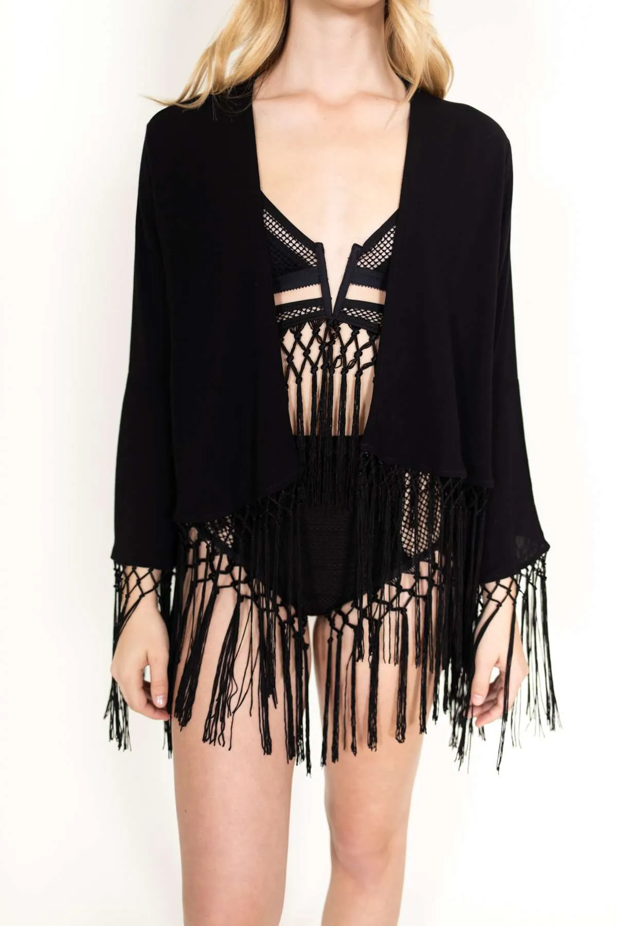 Fringe Jacket Black