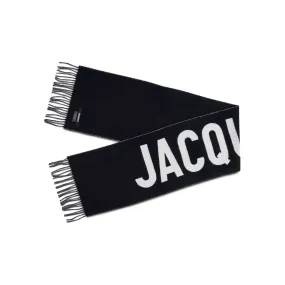 Fringe Logo Scarf in Black