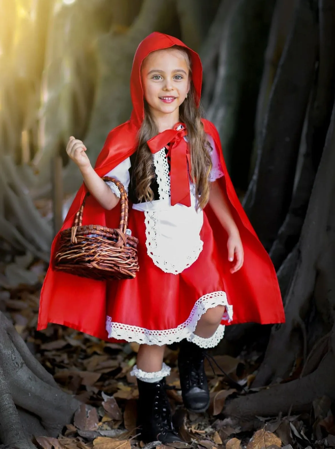 Girls Deluxe Little Red Riding Hood Inspired Halloween Costume