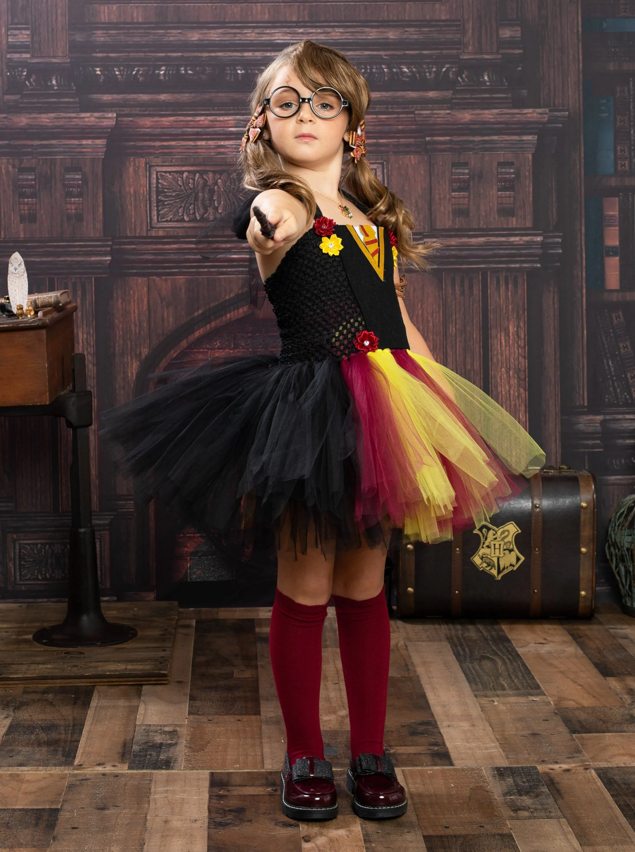 Girls Harry Potter Inspired Gryffindor Tutu Dress Costume