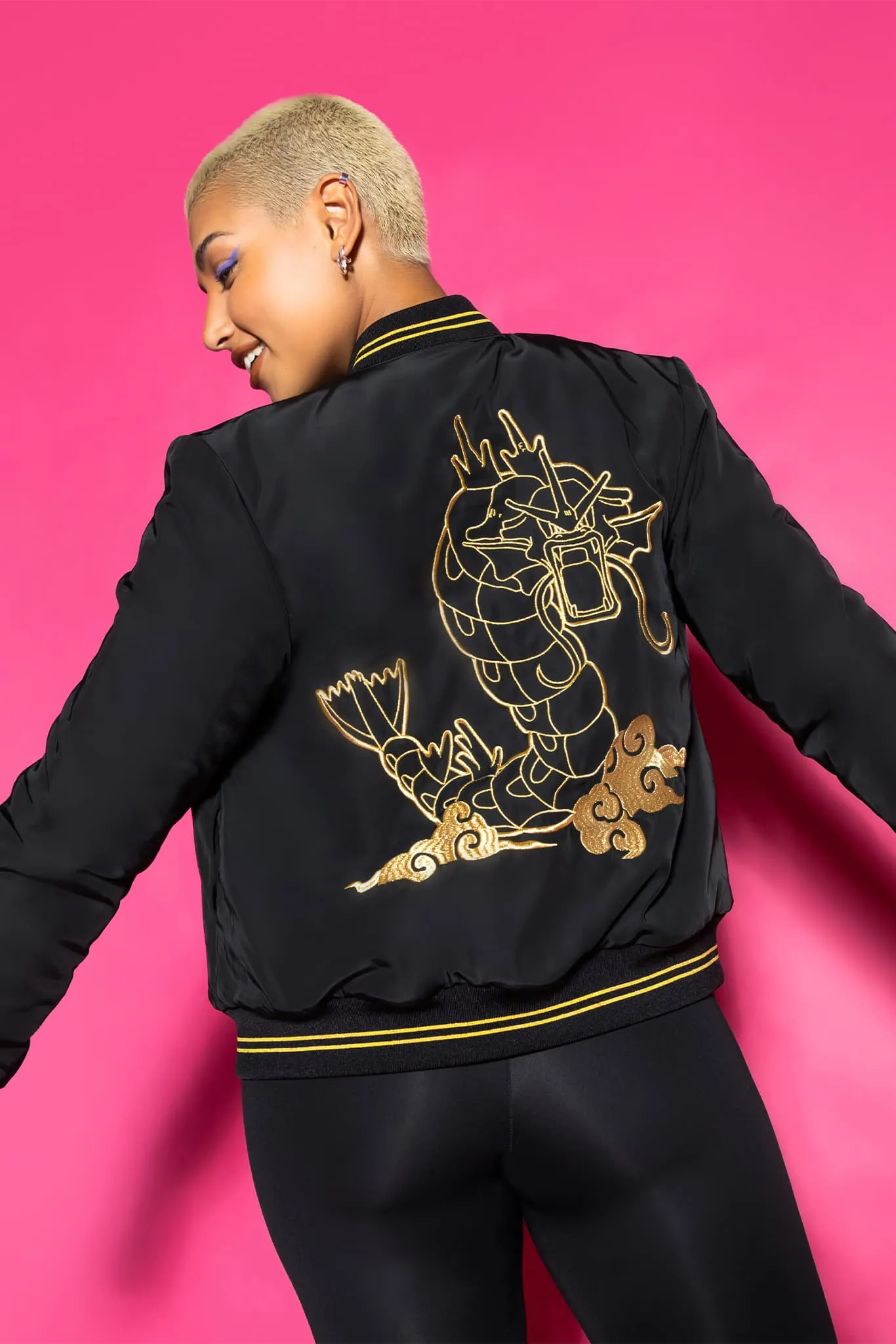 Gyarados Gold Bomber Jacket