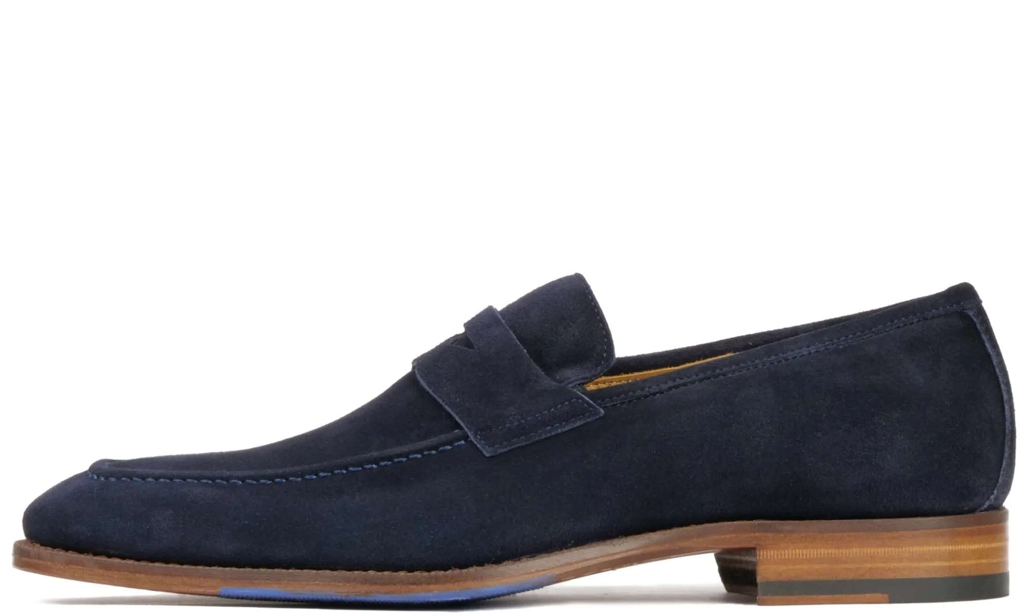 Hampton Penny Loafer Navy Blue Suede