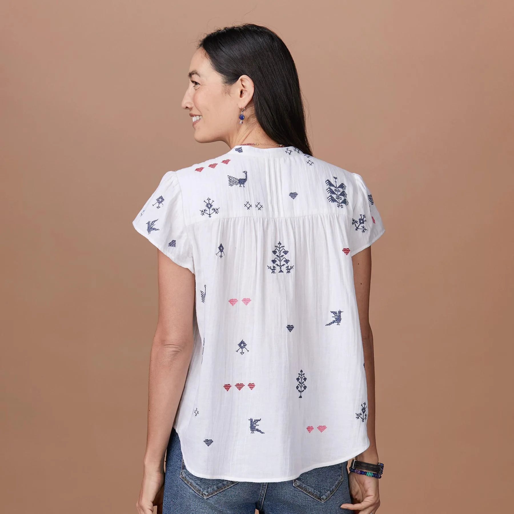 Hibi Embroidered Top