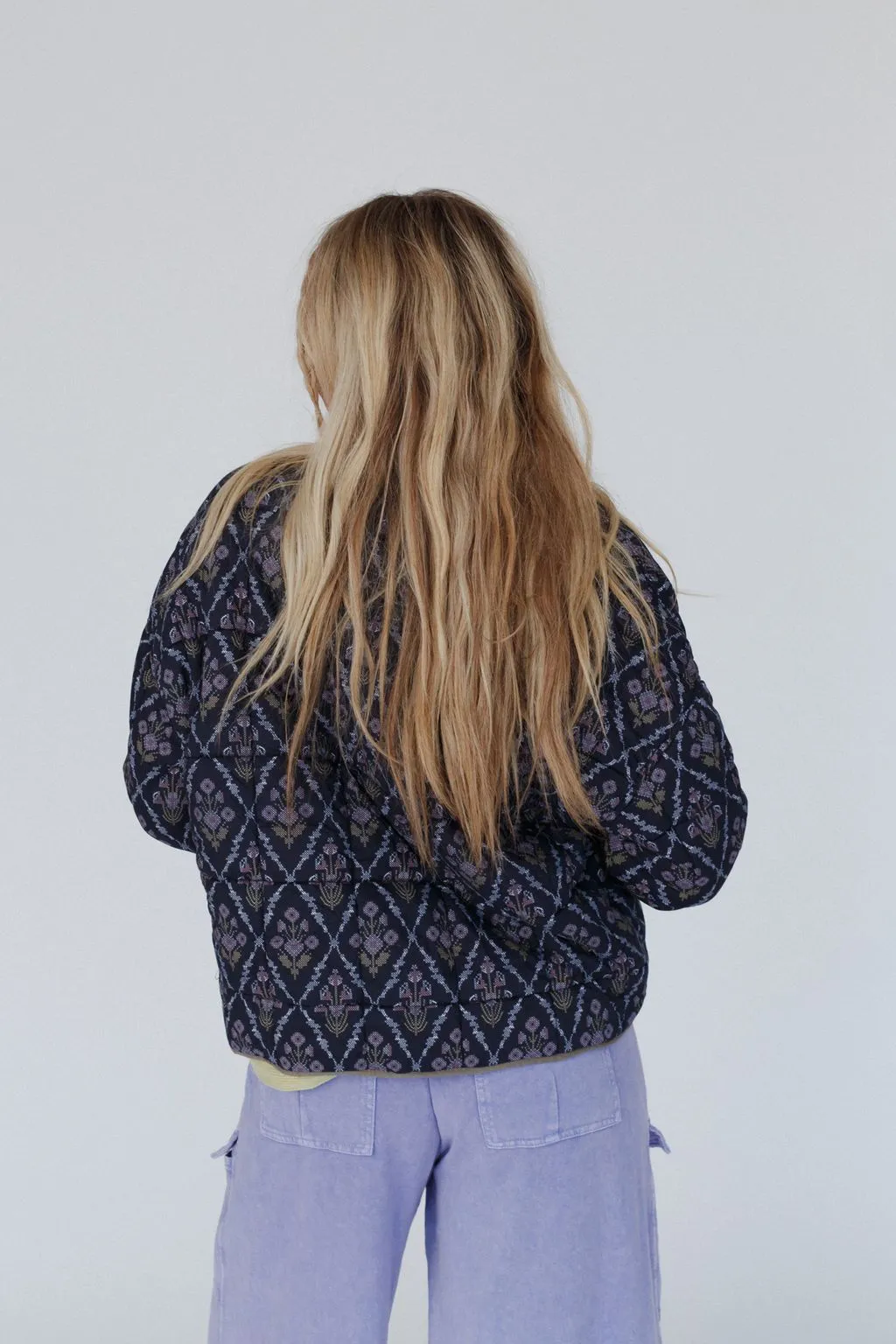 Homestead Hug Floral Jacket - Blue