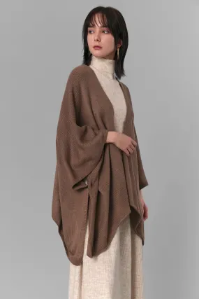 Ilene Knit Cape Cardigan, Brown