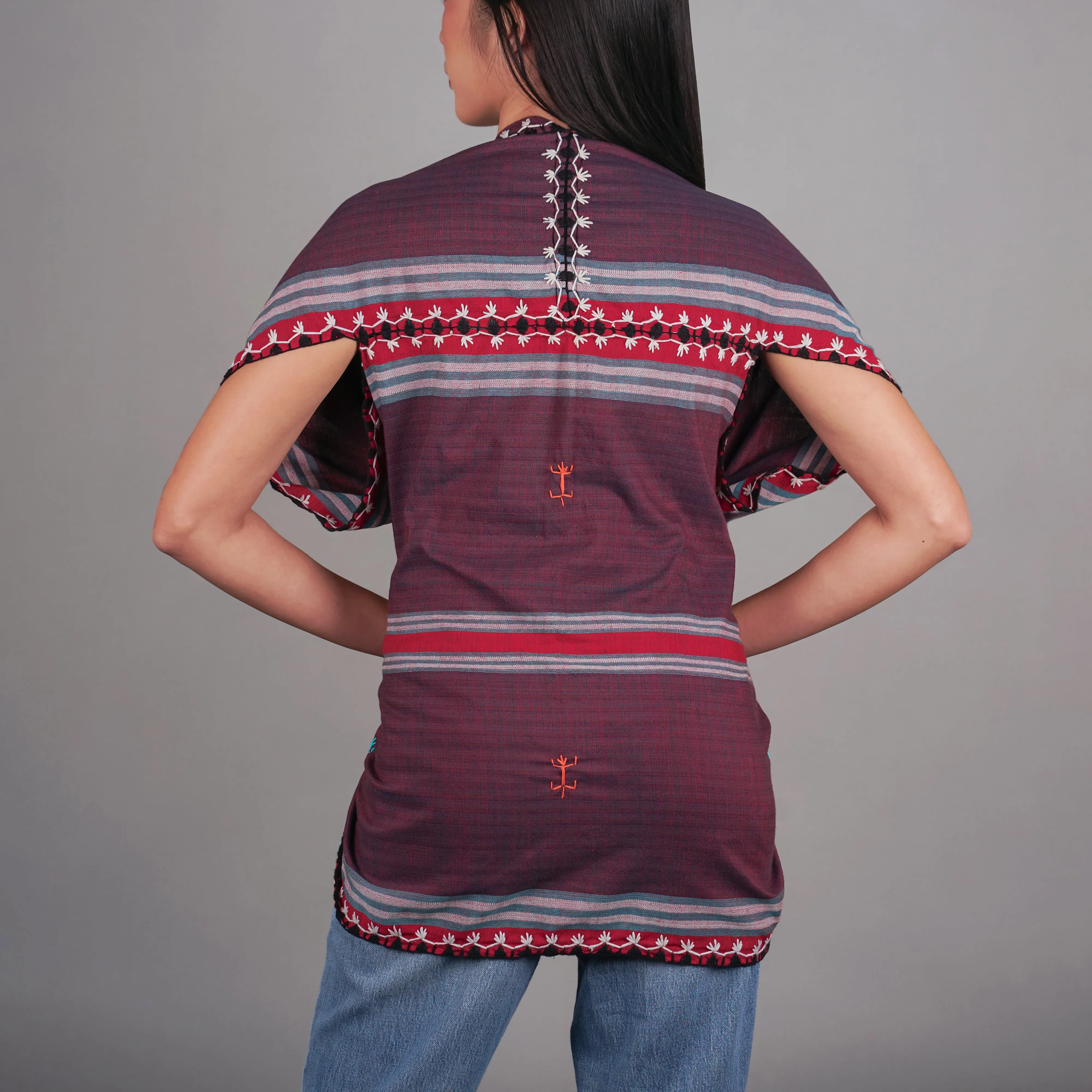 Itneg Hand-Embroidered Poncho