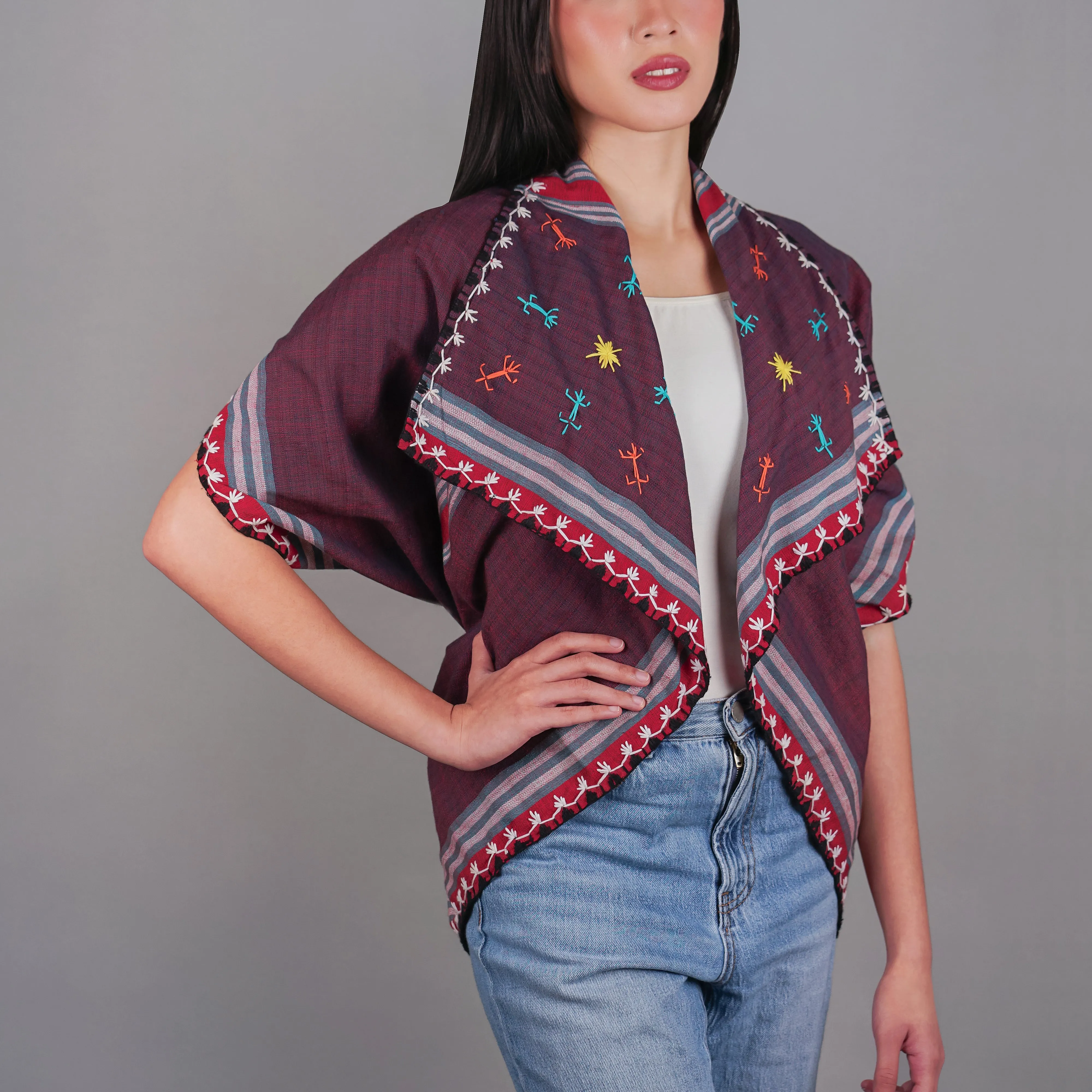 Itneg Hand-Embroidered Poncho