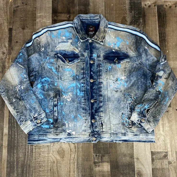 Jordan Craig- university blue jean jacket (big and tall)