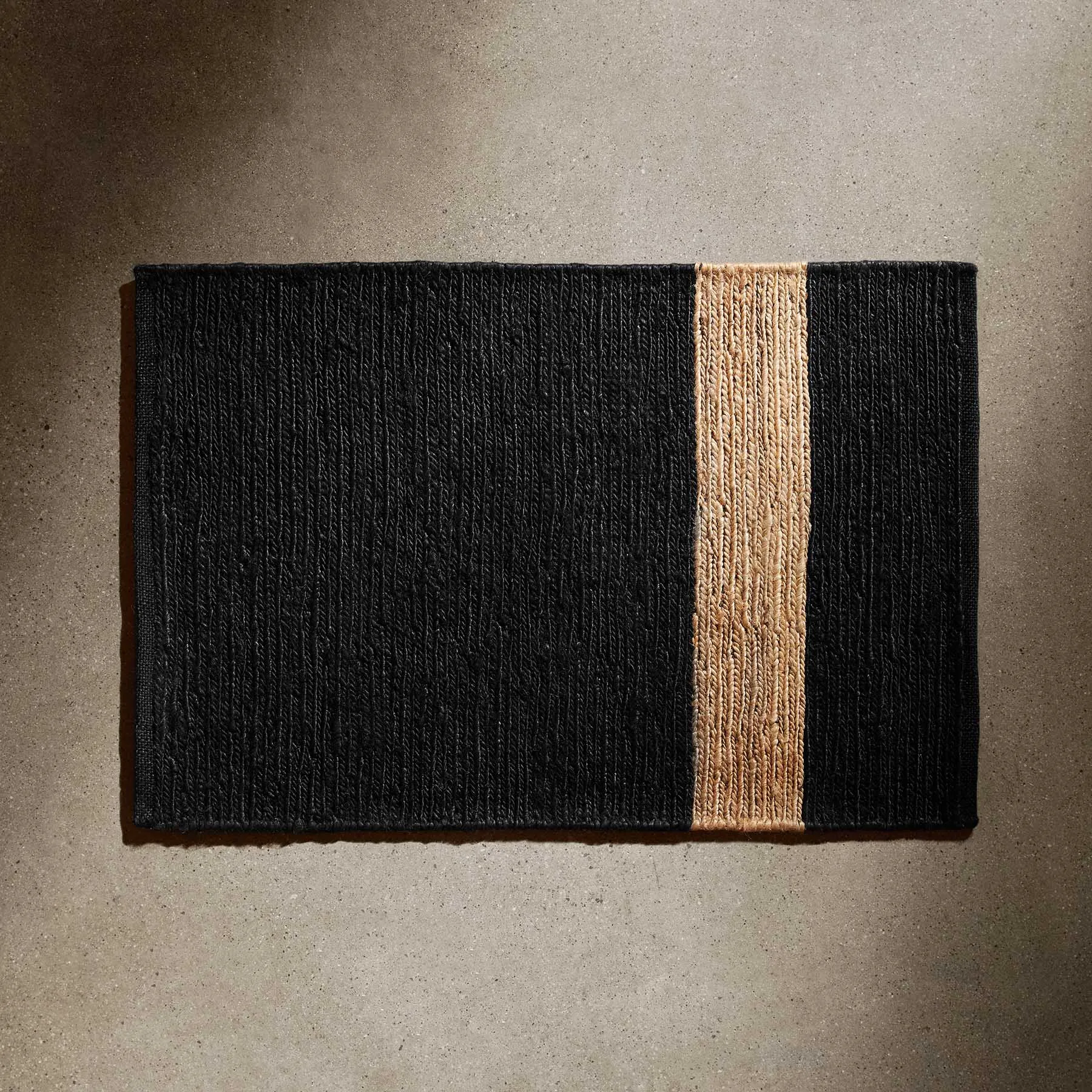 Jute Entry Mat - Charcoal/Natural Stripe