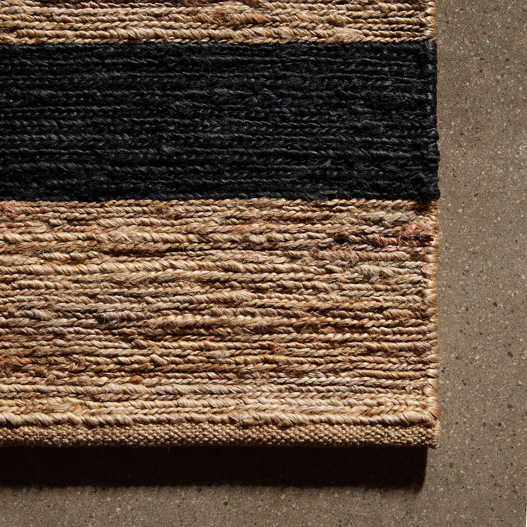 Jute Entry Mat - Natural/Charcoal Stripe