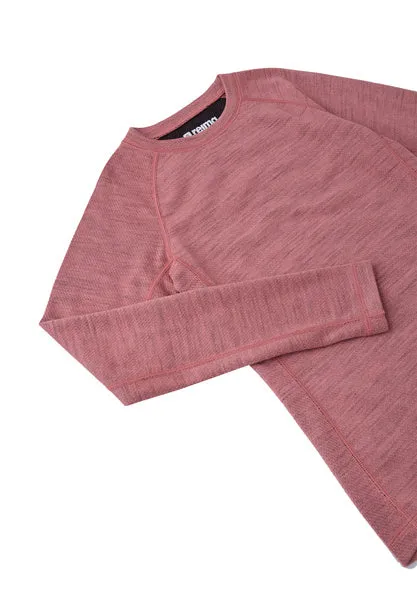 Kids Merino Thermal Base Layer Set, Villoista Pink Coral