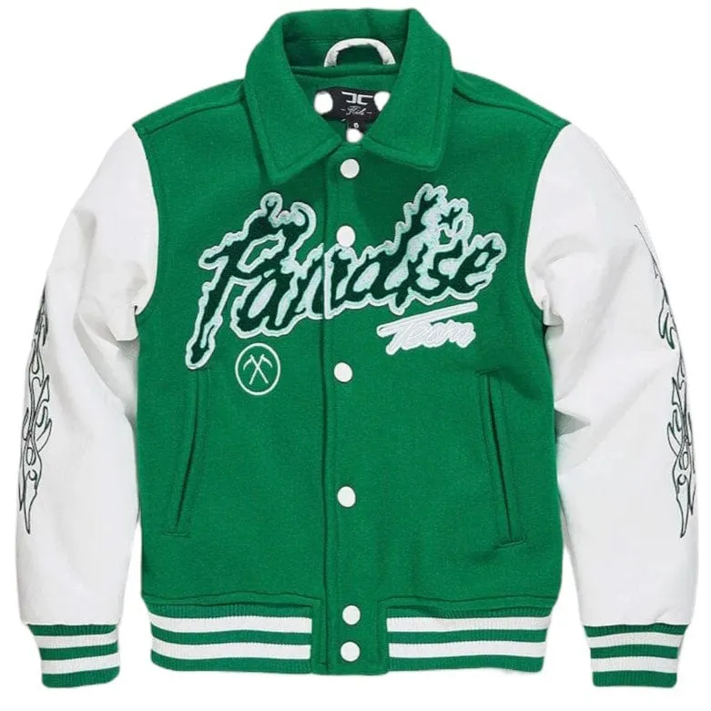 Kids Varsity Paradise Tour Jacket (Green) - 91632KGRN