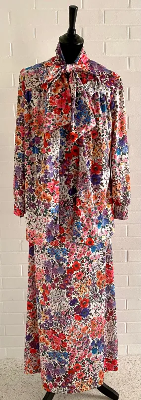 Late 60s/ Early 70s Pyrnts By Bleeker Street, 2 Piece Maxi Dress Set