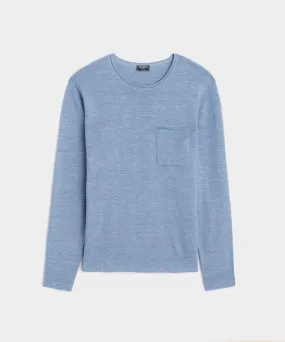 Linen Shore Sweater in Oil Blue