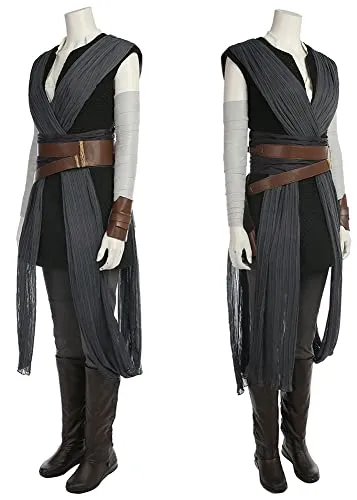 Liuyumin Rey Costume Rise of Skywalker Jedi Knight Halloween Gray 2 Medium