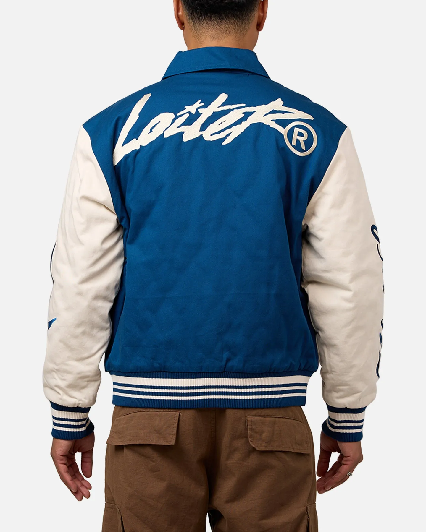 Loiter World Series Varsity Jacket Dark Blue