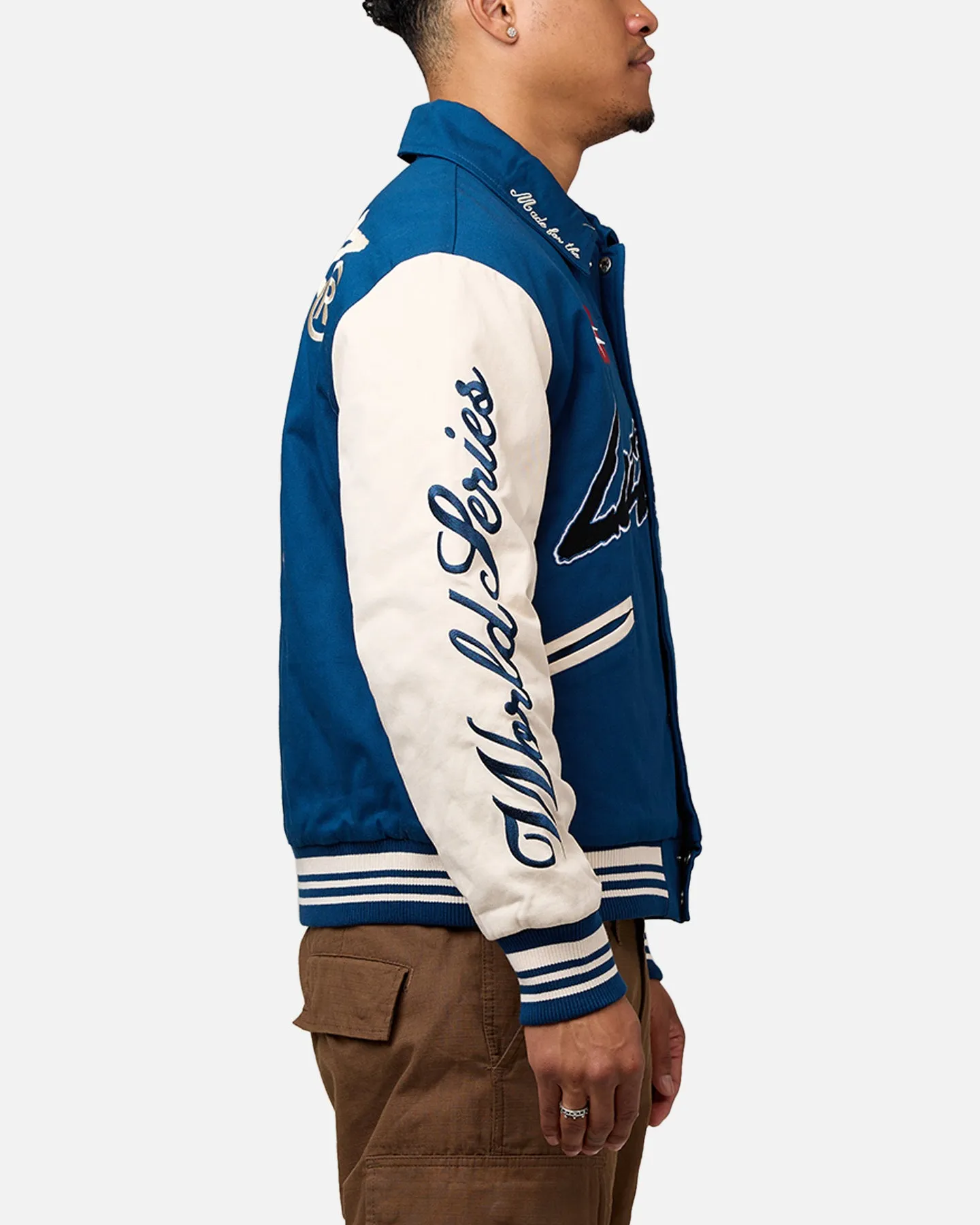 Loiter World Series Varsity Jacket Dark Blue