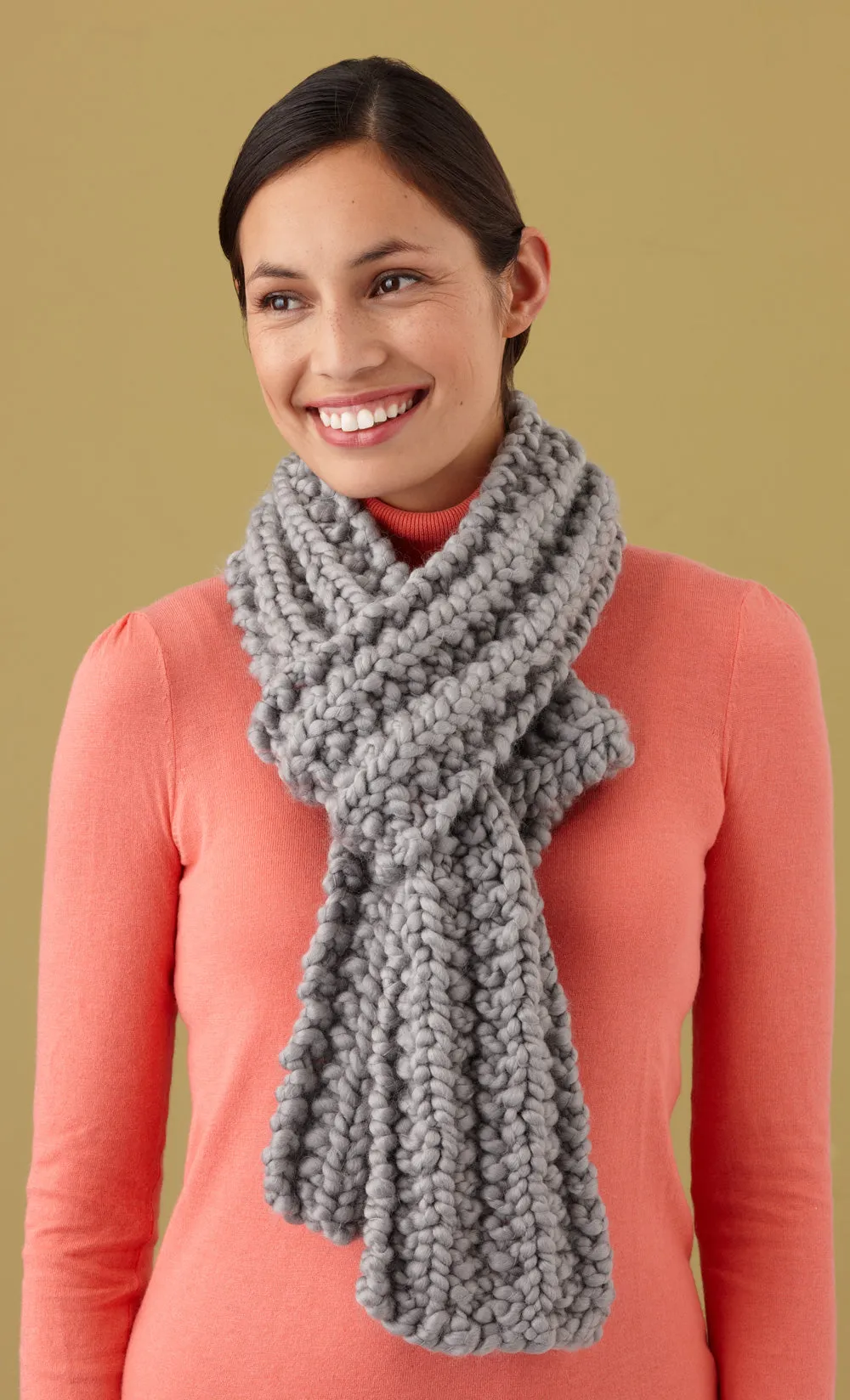 Loom Knit Mistake Rib Scarf