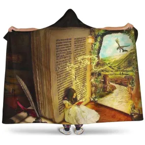 magical open book hooded blanket