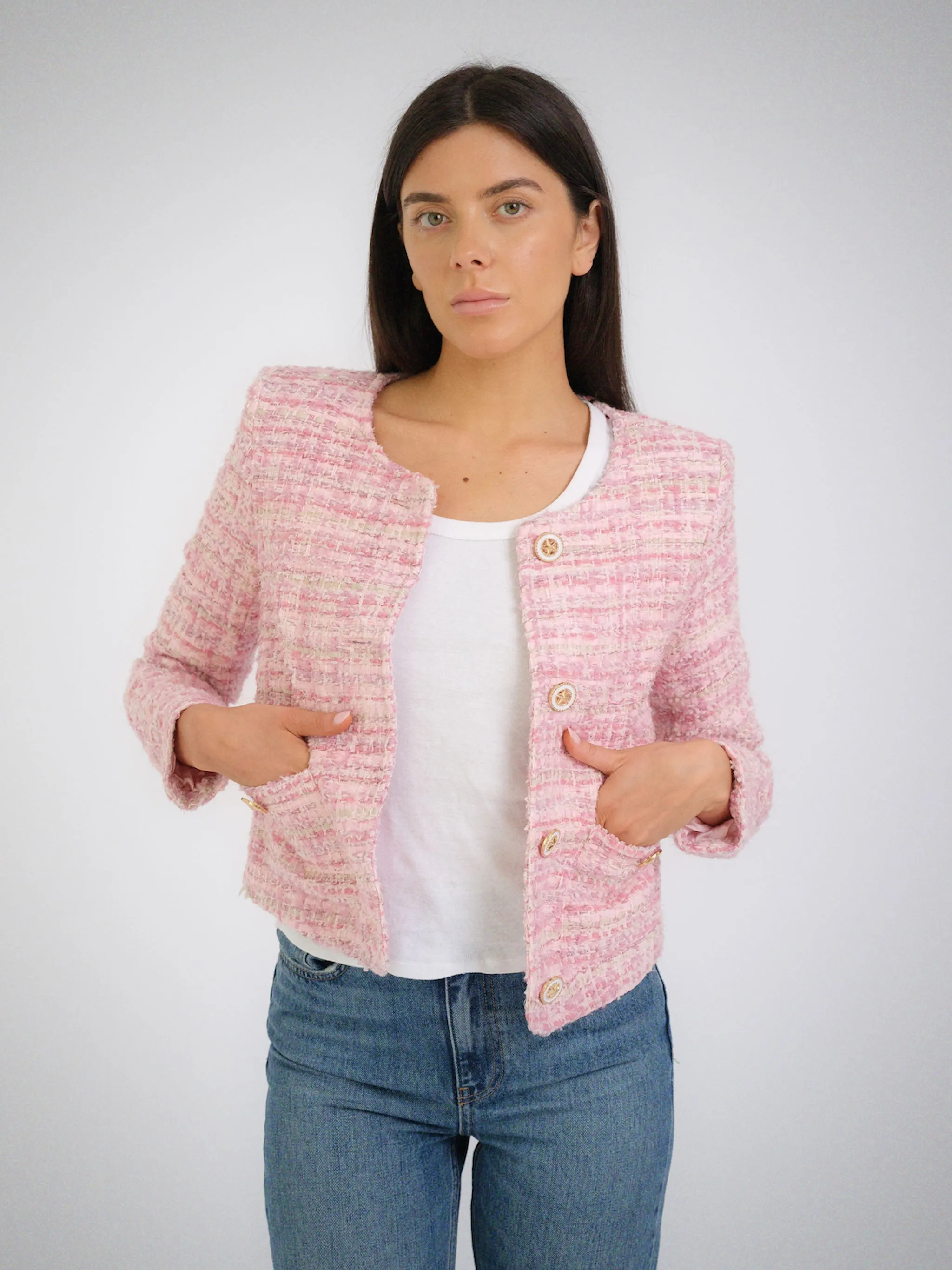 Margot Pink Tweed Jacket