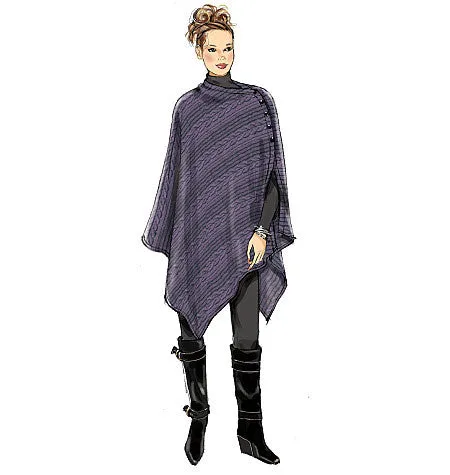 McCall's Pattern M7262 Misses'/Women's Sweater Coat & Poncho | Easy