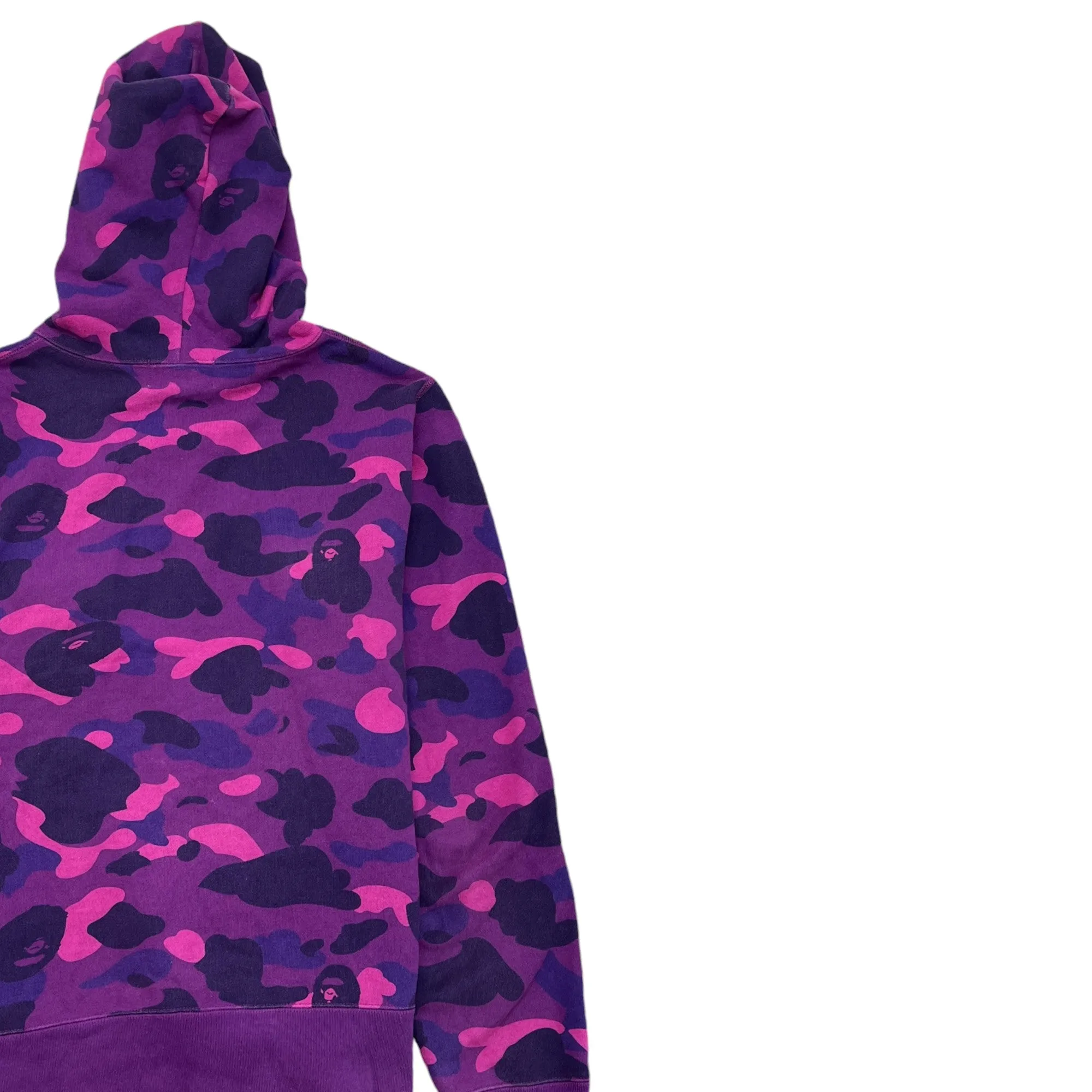 Men's Camoflage Logo Hoodie Purple Size M