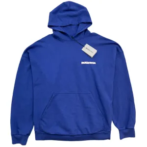 Men's Embroidered Logo Hoodie Blue Size S