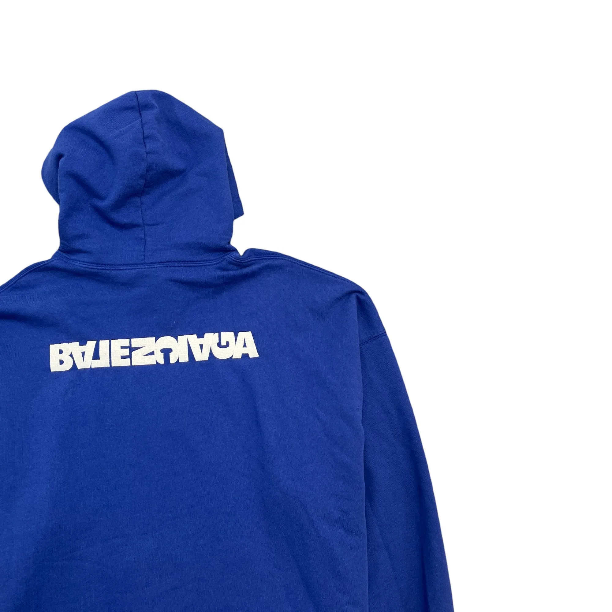 Men's Embroidered Logo Hoodie Blue Size S