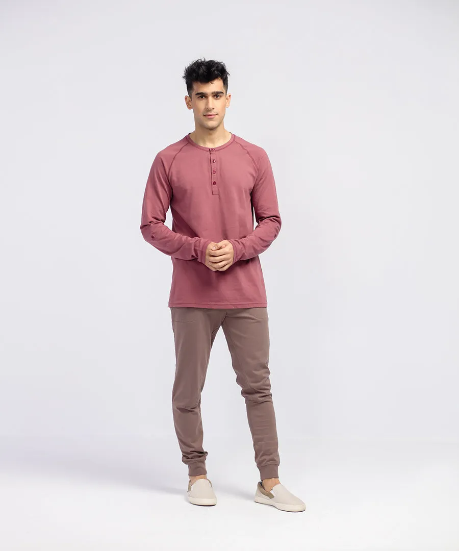 Men's Long Sleeve Henley Shirt