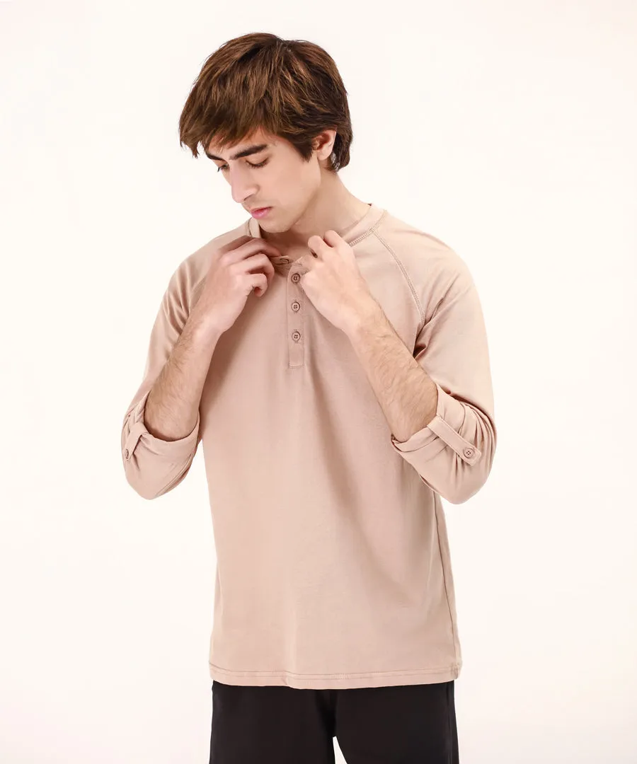 Men's Long Sleeve Henley Shirt