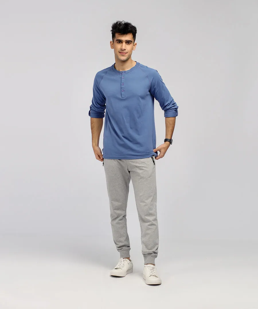 Men's Long Sleeve Henley Shirt