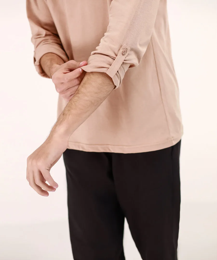 Men's Long Sleeve Henley Shirt