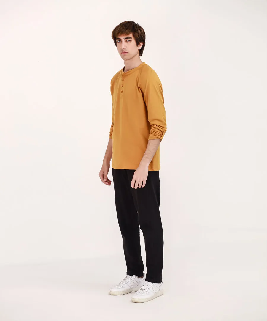 Men's Long Sleeve Henley Shirt