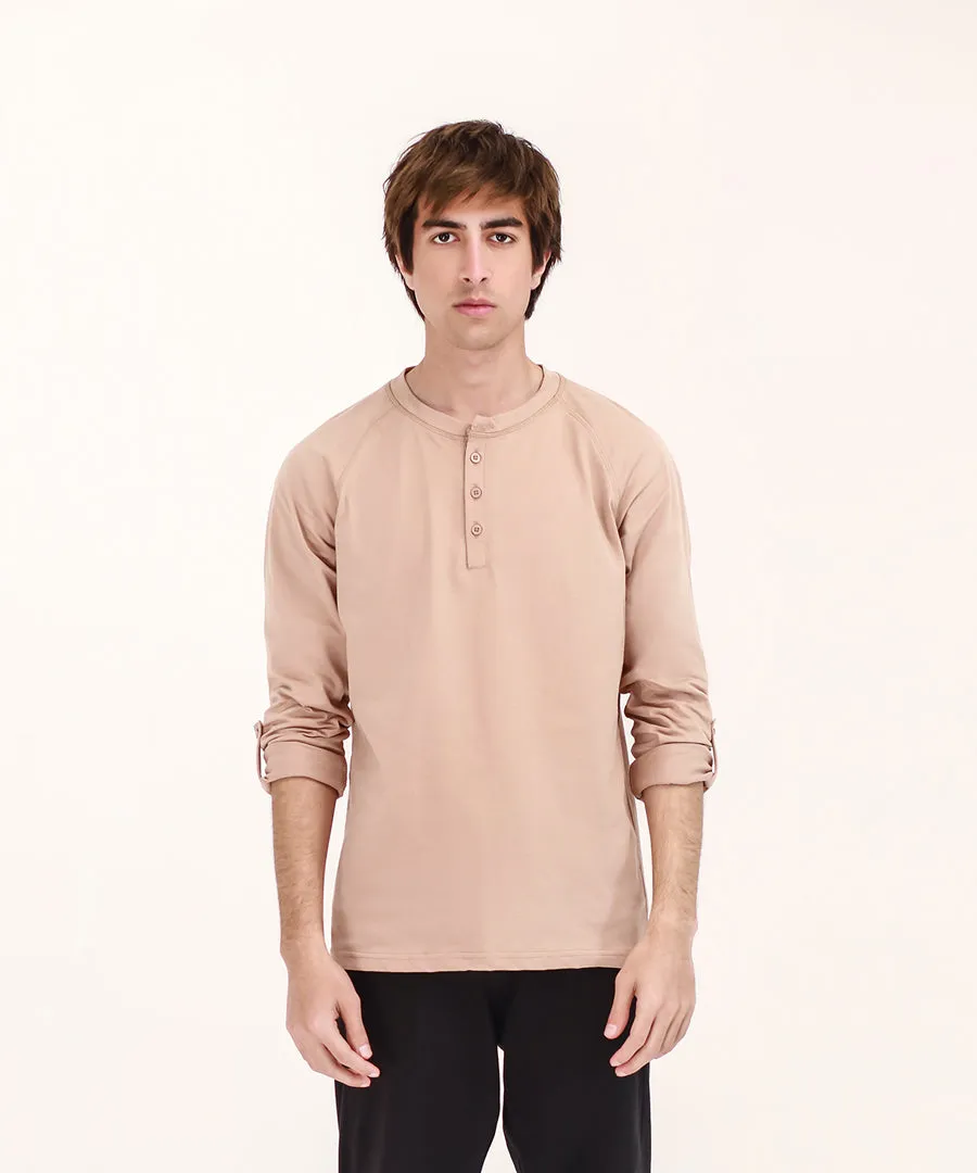 Men's Long Sleeve Henley Shirt