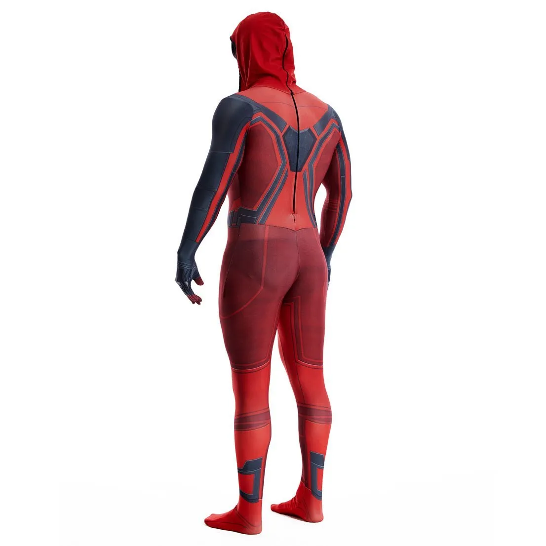 Miles Morales Crimson Cowl Spider Man Costume Red Cape Halloween Cosplay for Kids and Adults