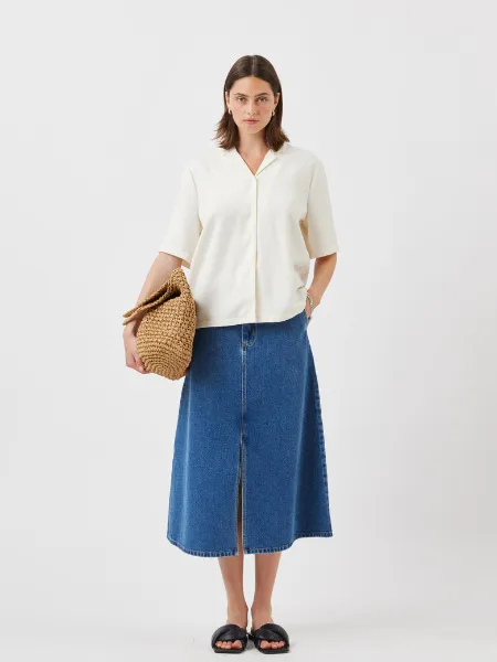 Minimum Jannah Midi Denim Skirt