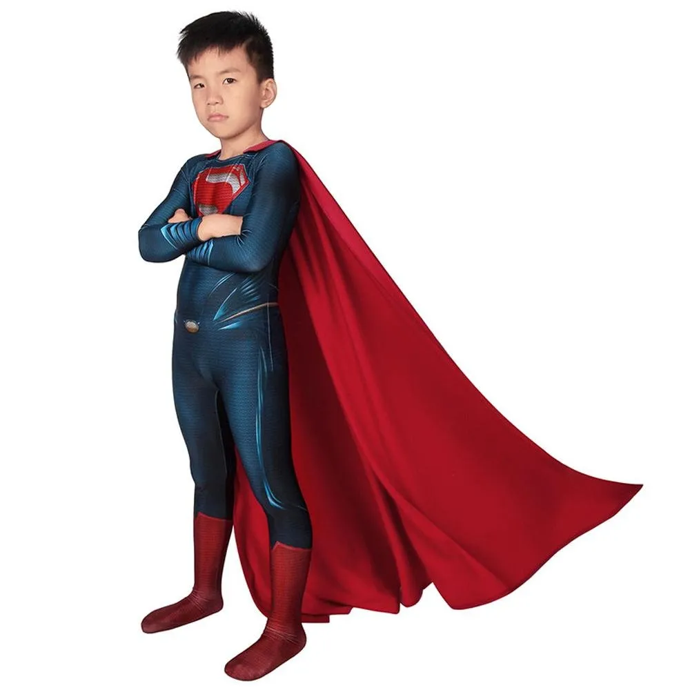 Movie Superman Costumes David Corenswet Cosplay Jumpsuit For Kids