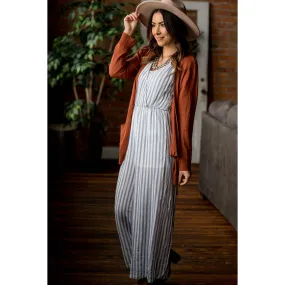 Navy Striped Jumpsuit