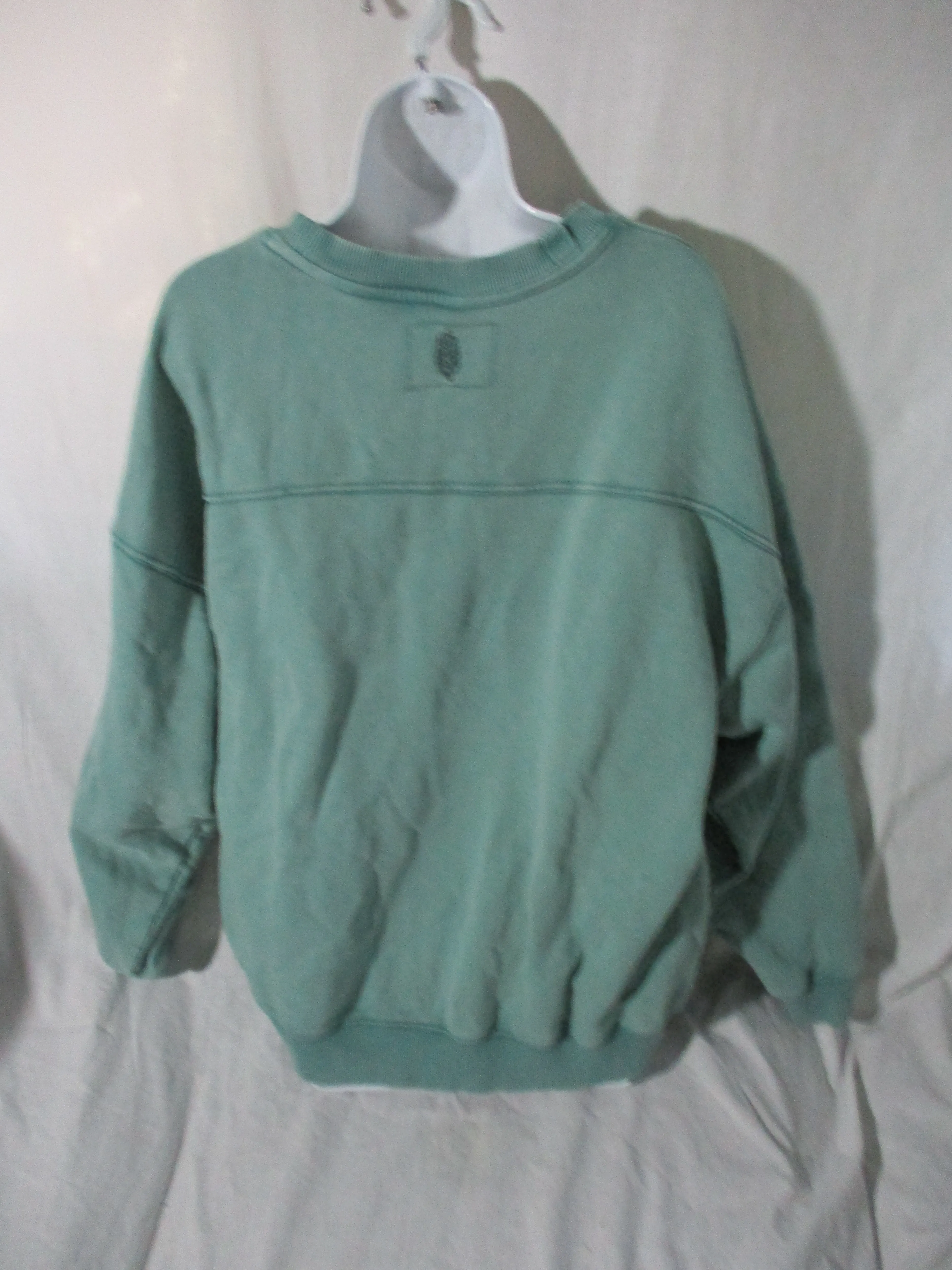 NEW FREE PEOPLE FP MOVEMENT PLAYBOOK TUNIC SWEATSHIRT L SEA GREEN TURQUOISE