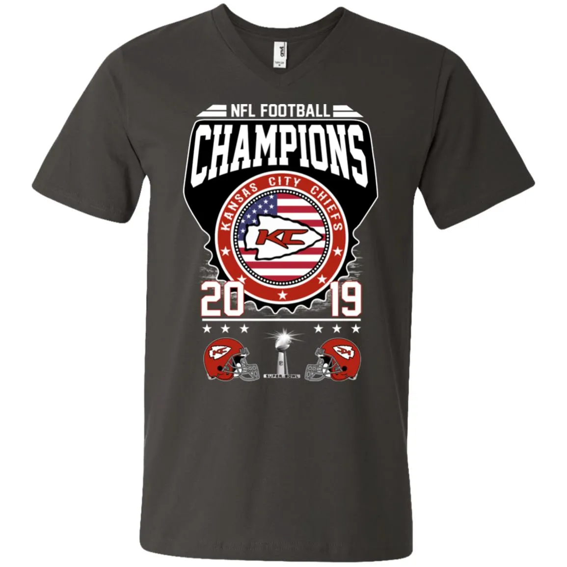 Nfl – Football Champions Kansas City Chiefs Super Bowl 2019 Men V-Neck T-Shirt