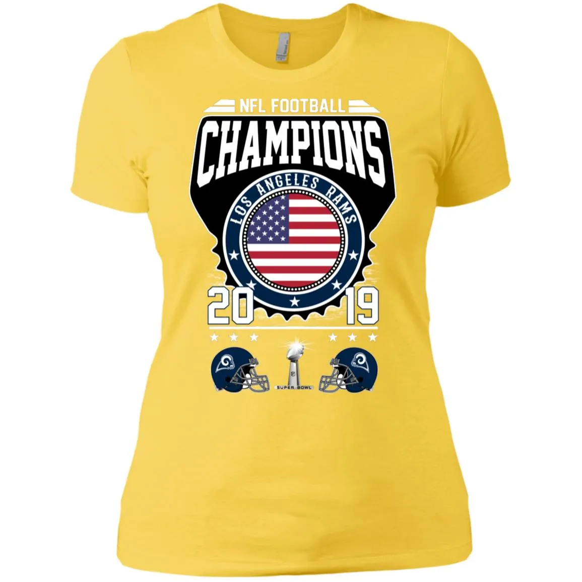 Nfl – Football Champions Los Angeles Rams Super Bowl 2019 Women Cotton T-Shirt