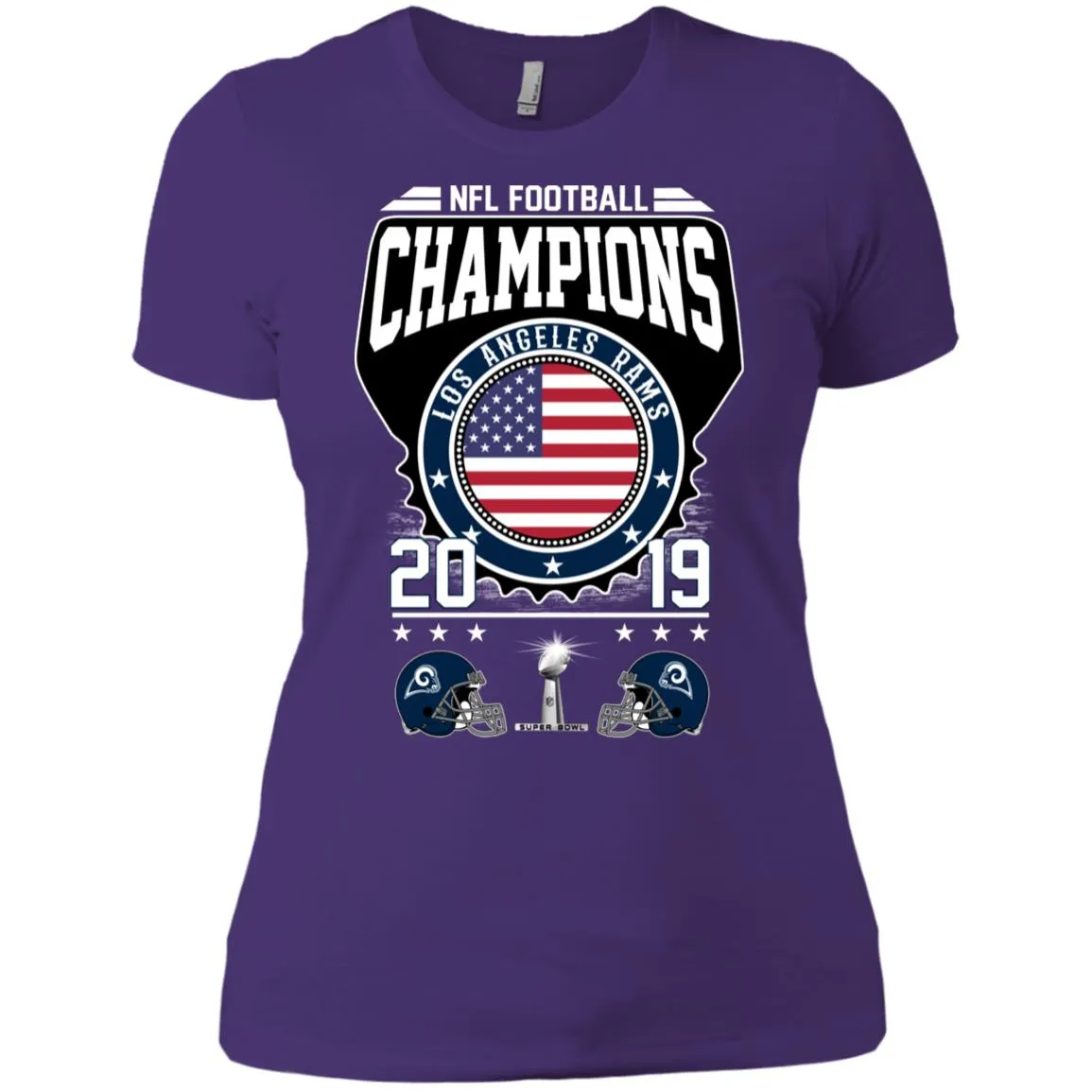 Nfl – Football Champions Los Angeles Rams Super Bowl 2019 Women Cotton T-Shirt