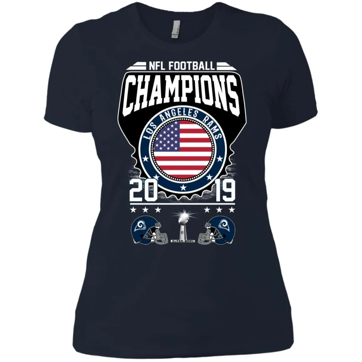 Nfl – Football Champions Los Angeles Rams Super Bowl 2019 Women Cotton T-Shirt