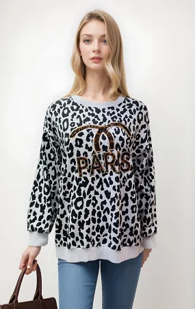 Paris Leopard Print Top