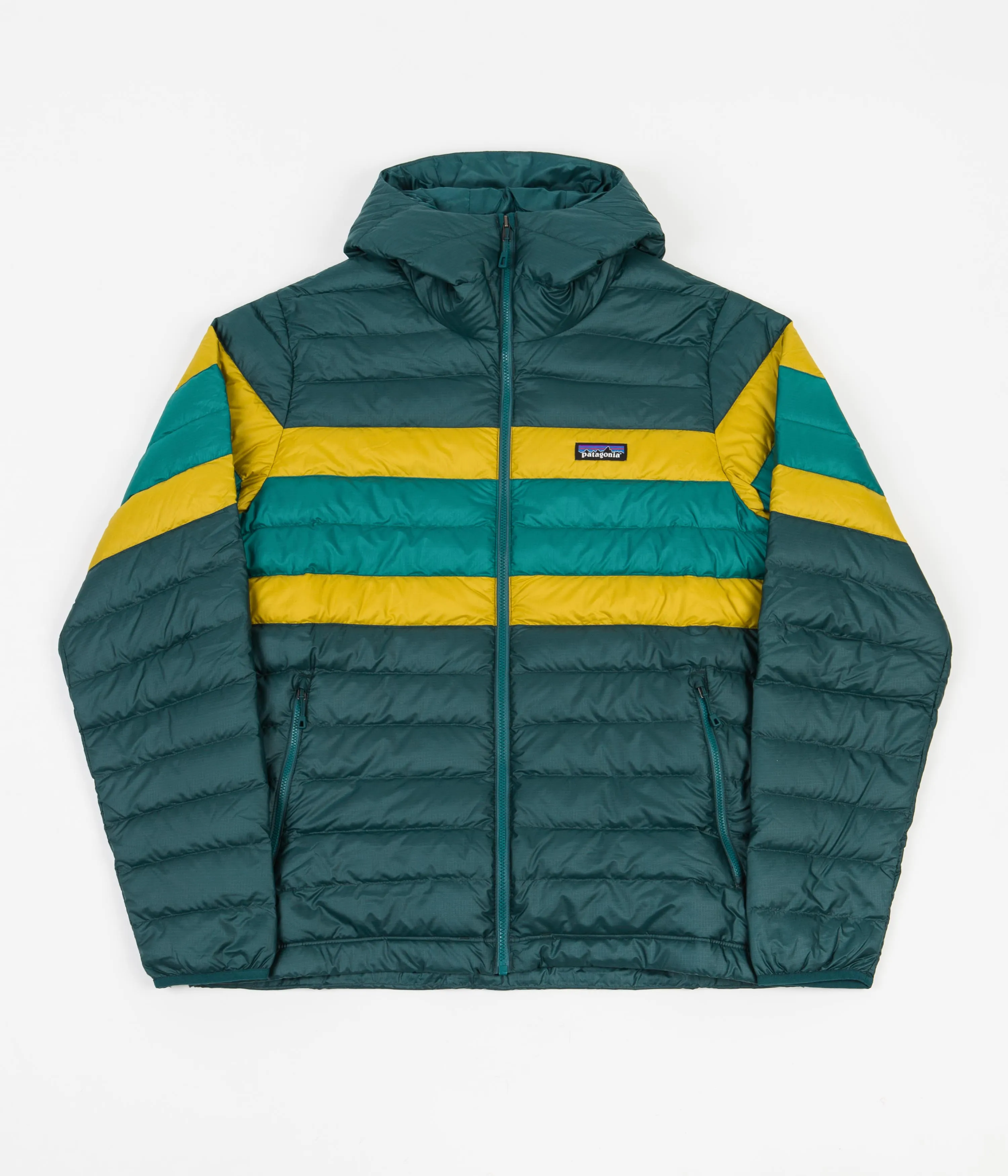 Patagonia Down Hooded Jacket - Dark Borealis Green