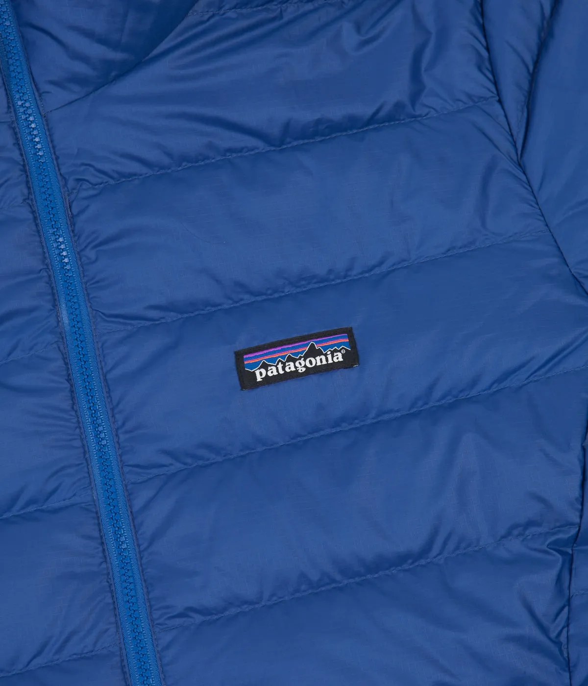 Patagonia Down Sweater Hooded Pullover Jacket - Superior Blue