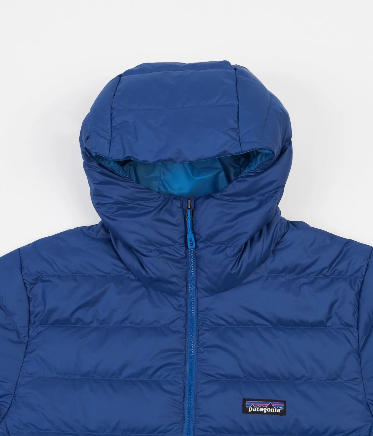 Patagonia Down Sweater Hooded Pullover Jacket - Superior Blue